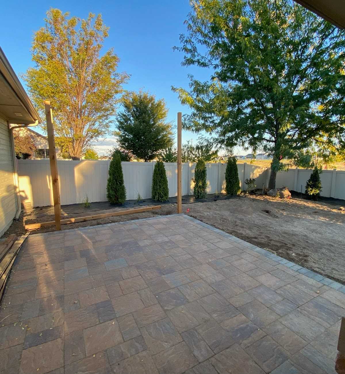 Backyard landscape project